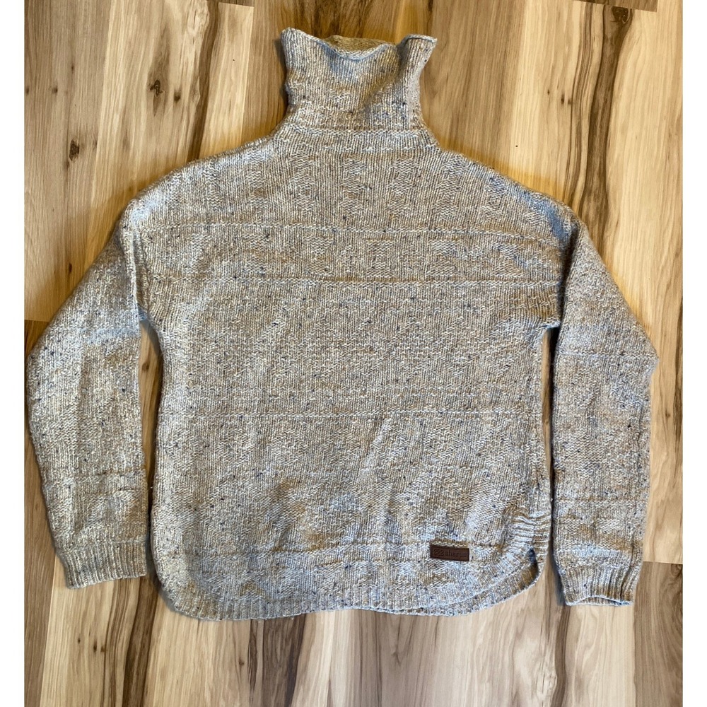 Sherpa Adventure Gear Womens Merino Wool Alpaca Turtleneck Sweater Tan Small